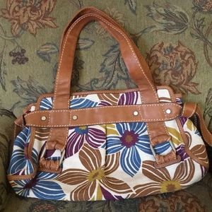 Fossil large canvas satchel